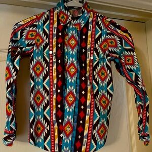 Homemade western shirt, size 6-7.